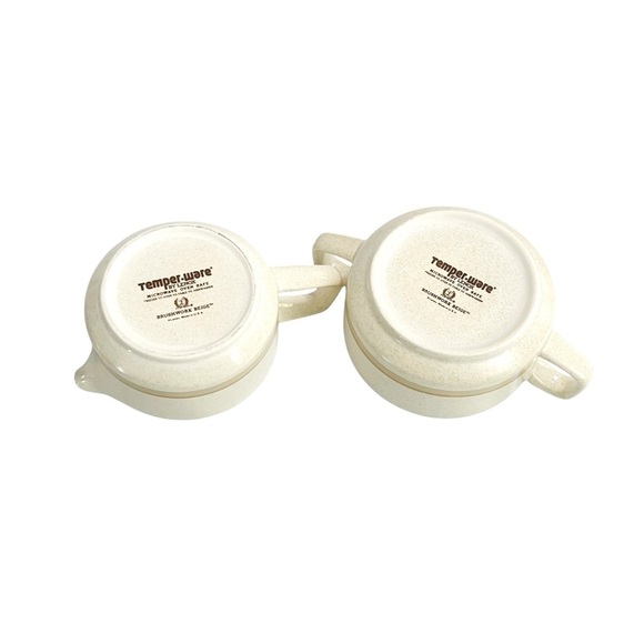 LENOX Temper-ware Beige Creamer & Sugar Bowl no lid, 2 3/4" & 21/4" stoneware - Picture 4 of 8